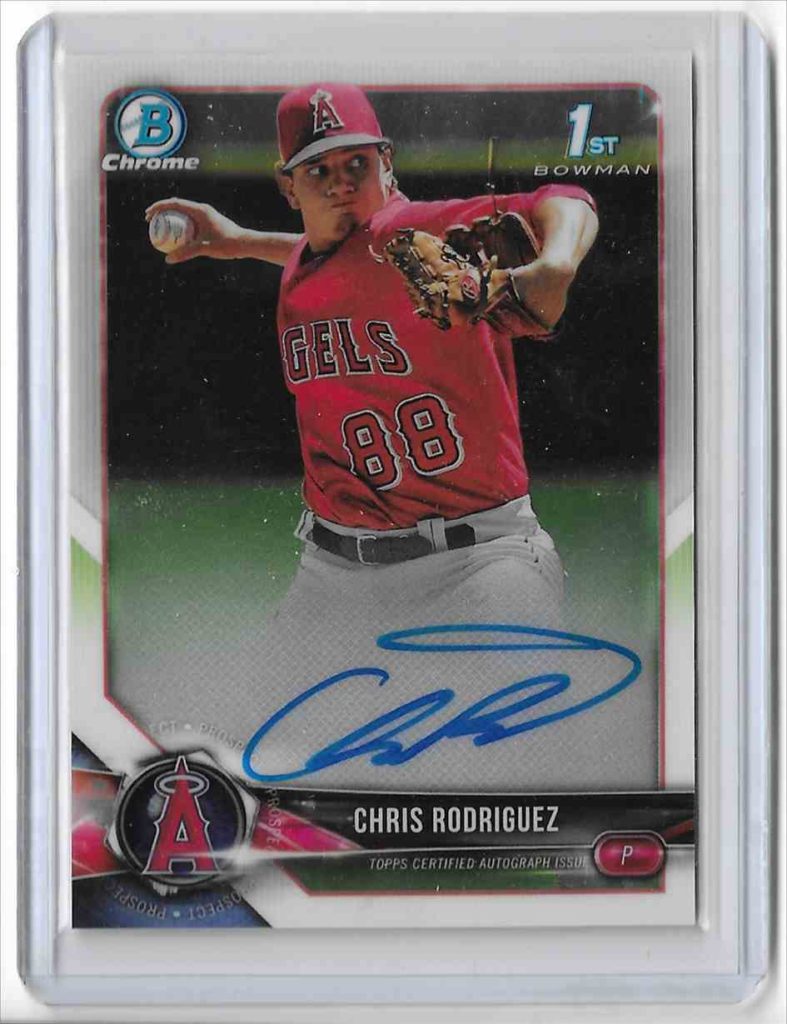 2018 Bowman Chrome Prospect Autographs CPA-CR Chris Rodriguez